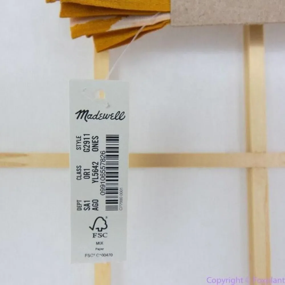 NEW Madewell silk bandana‎ scarf, Amber Gold